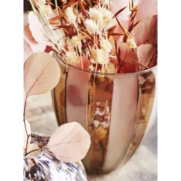 Vase de table en verre à bandes