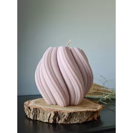 Bougie torsadée en cire végétale
