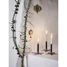 Ensemble de trois bougeoir noel