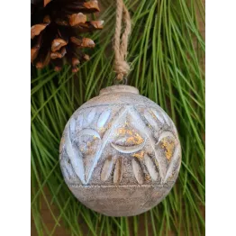 Boule de noel en bois