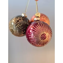 Trio de boules de noël Tissy