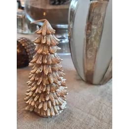 Bougie sapin doré