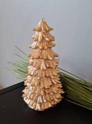 Bougie sapin doré