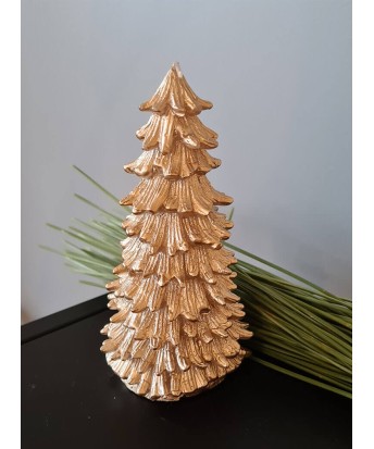 Bougie sapin doré