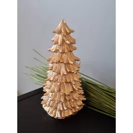 Bougie sapin doré