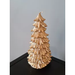 Bougie sapin doré