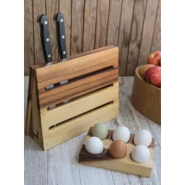 Porte œufs en bois d’acacia