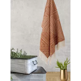 Plaid en coton rayé