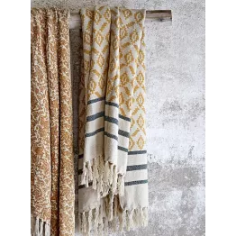 Plaid bohème en coton recyclé