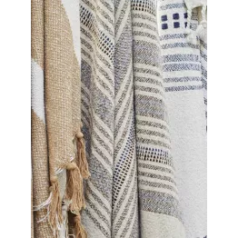 Plaid douceur en coton recyclé