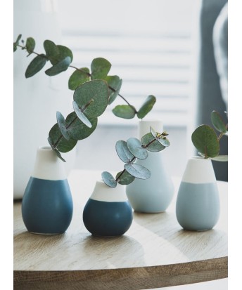 Ensemble mini-vases bleu