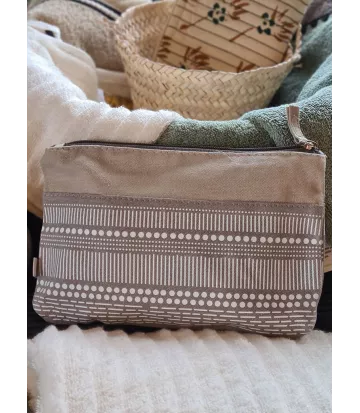 Pochette en tissu nature