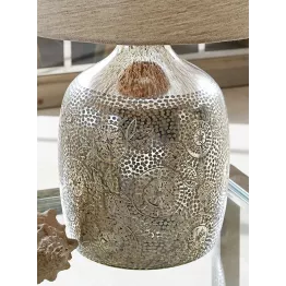 Lampe à poser argentée