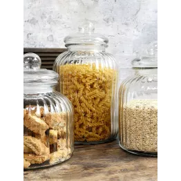 Bocal de conservation avec couvercle hermétique en verre