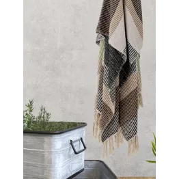 Plaid doux en coton recyclé