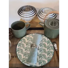 Assiette à dessert sauge