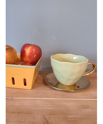 Grande tasse à café vert pale