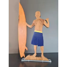 Decoration bois de surfeur