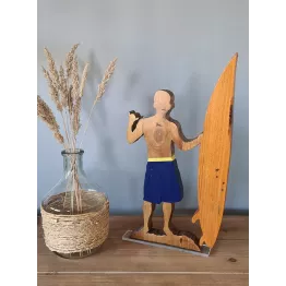 Decoration bois de surfeur