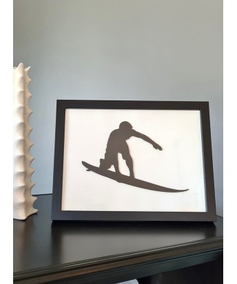 Cadre surfer sur la vague