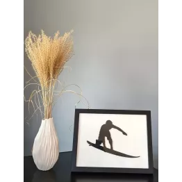 Cadre surfer sur la vague