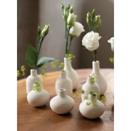 Trio de mini vases perlés