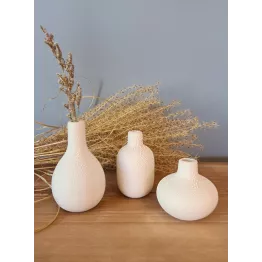 Trio de mini vases perlés