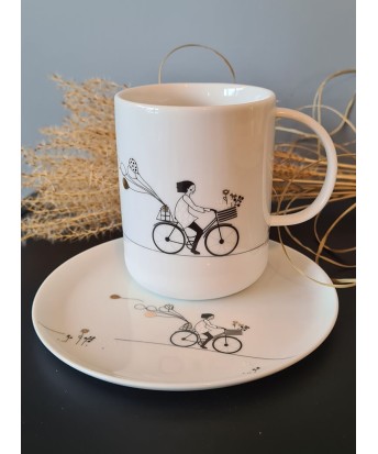 Tasse porcelaine décorée