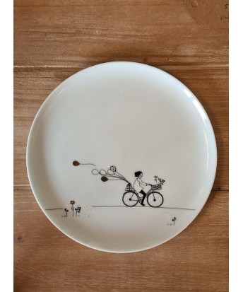 Assiette décorative bicyclette