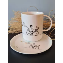 Assiette décorative bicyclette