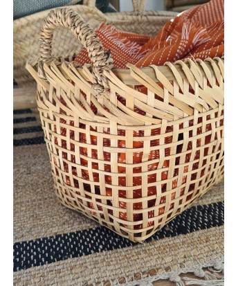Petit panier de rangement en bambou