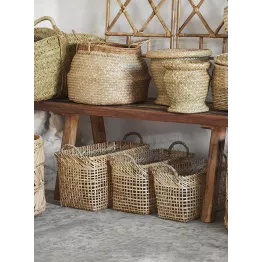 Panier rangement en bambou médium