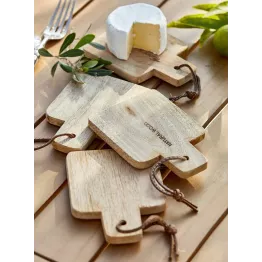 Lot 3 mini planches bois brut