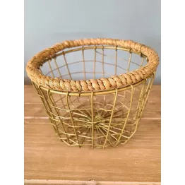 Panier métal rangement rond