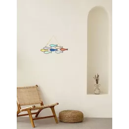 Suspension poissons multicolores