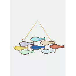 Suspension poissons multicolores