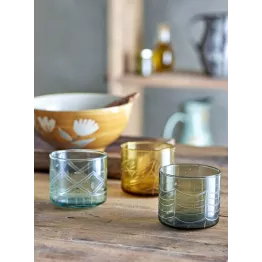 Set de 3 verres ronds