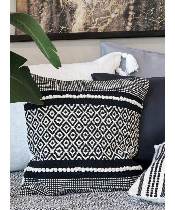 Housse coussin noir et blanc