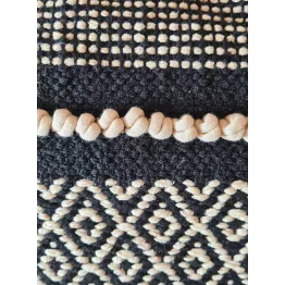 Housse coussin noir et blanc