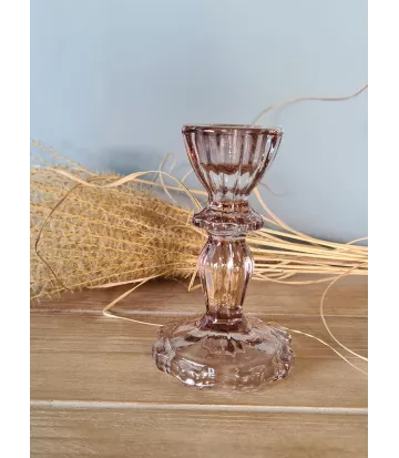 Petit bougeoir en verre