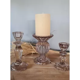 Petit bougeoir en verre