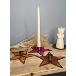 Ensemble de trois bougeoir noel