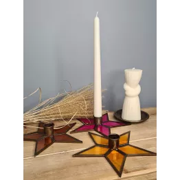 Ensemble de trois bougeoir noel