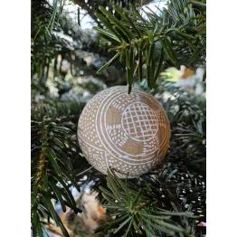 Boule de noel en papier maché