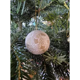 Boule de noel en papier maché