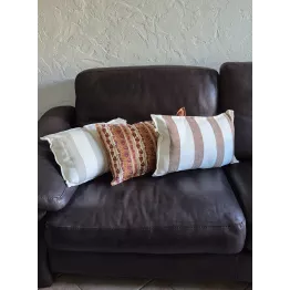 Housse coussin lin lavé