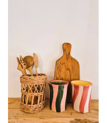 Mug céramique rayé