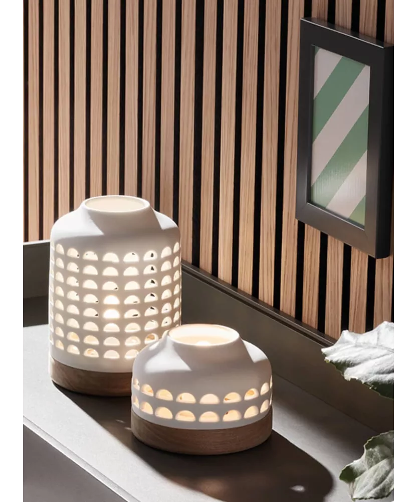 Lampe Bougeoir Oriental En Céramique Ajourée – Fait Main (neuf)