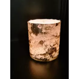 Photophore noel doré et blanc