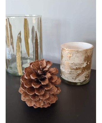 Photophore noel doré et blanc